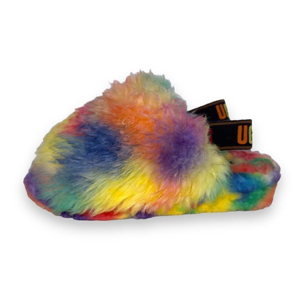 UGG Fluff Yeah "Pride" Slip-on Sandals Multicolor 1131770 Women's 6 - Picture 2 of 10
